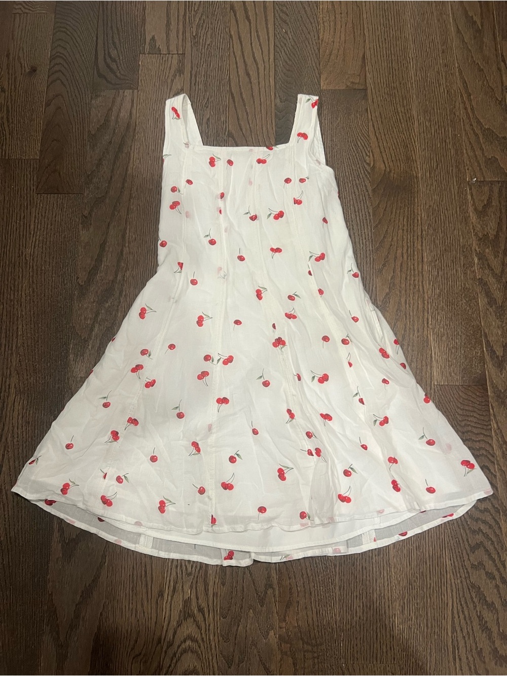 abercrombie kids White Dress with Red Cherry Print